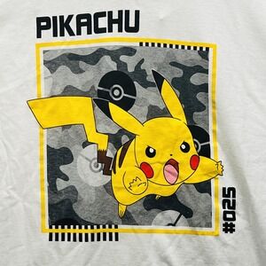 Pokemon Mens Pikachu T-Shirt Large Graphic Anime Gamer‎ Tee Game Freak New